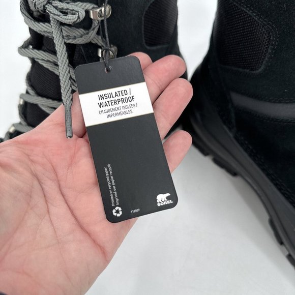 Sorel Men's Boots Buxton Black Quarry Waterproof Insulated Size US 11 EU 44 NEW - Picture 11 of 16